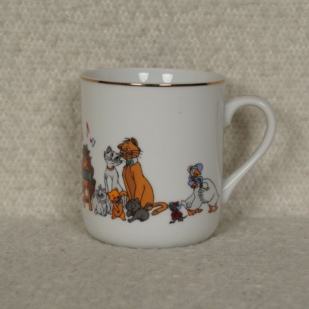 Vintage Walt Disney Productions The Aristocrats Porcelain Coffee Mug Japan